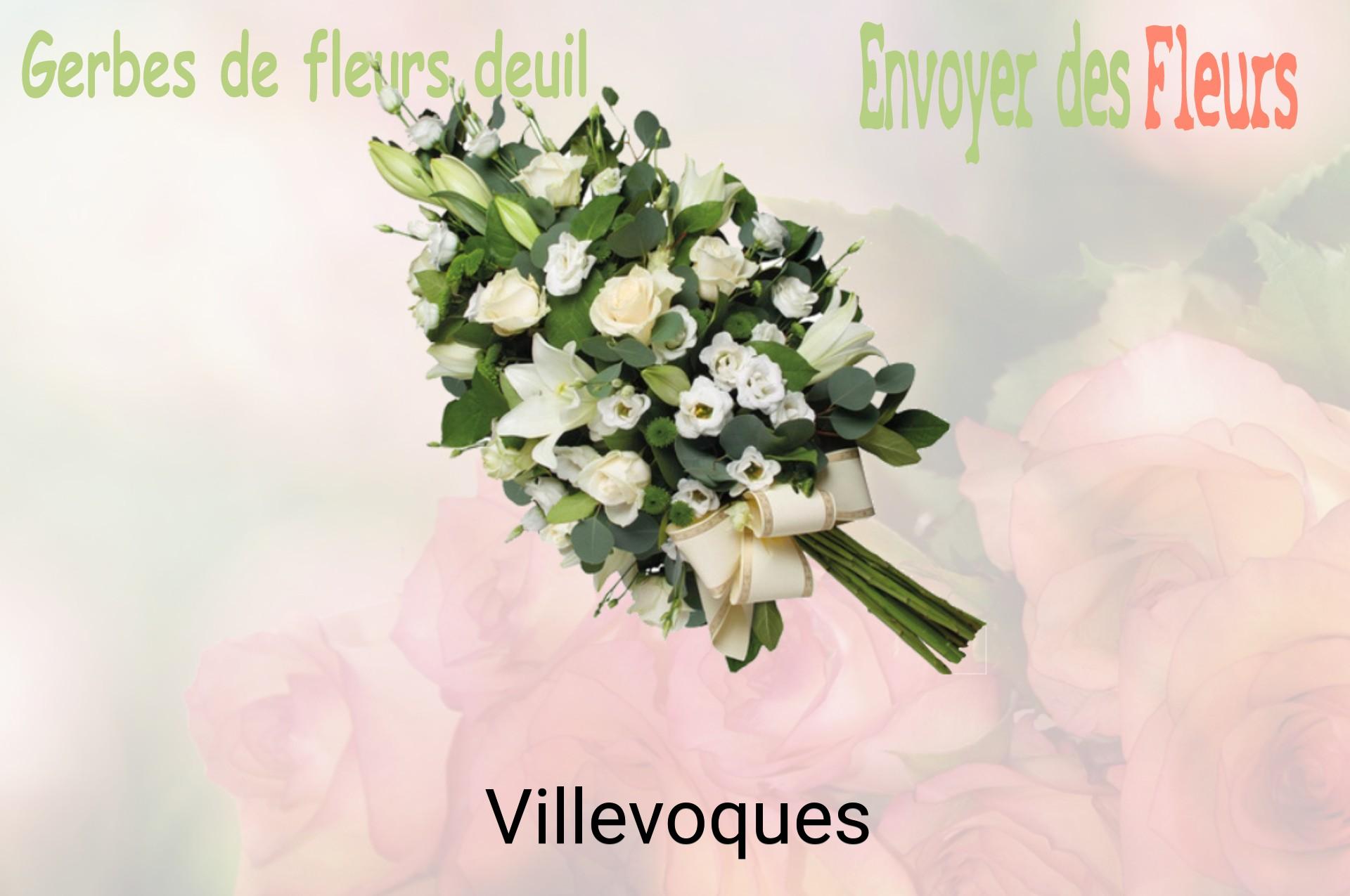 Gerbe de fleurs de deuil livrée à Villevoques